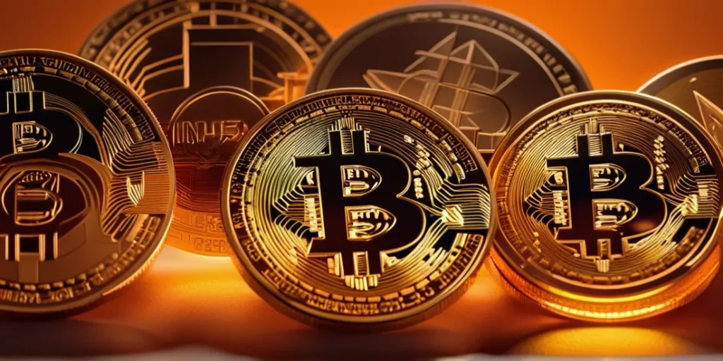 Bitcoin orange light image